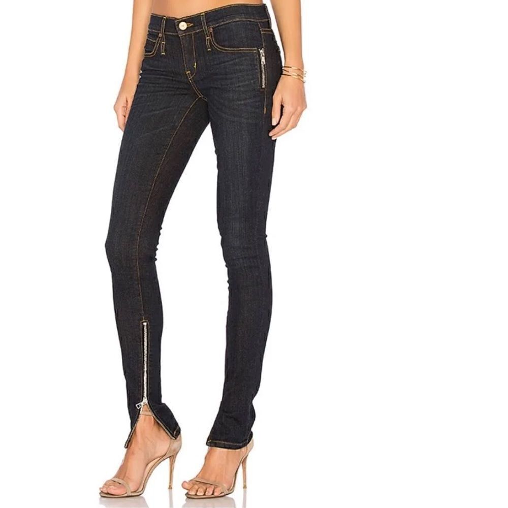 Calvin Rucker Revolve TAKE ON ME Skinny Zip Dark Wash Denim Jeans
